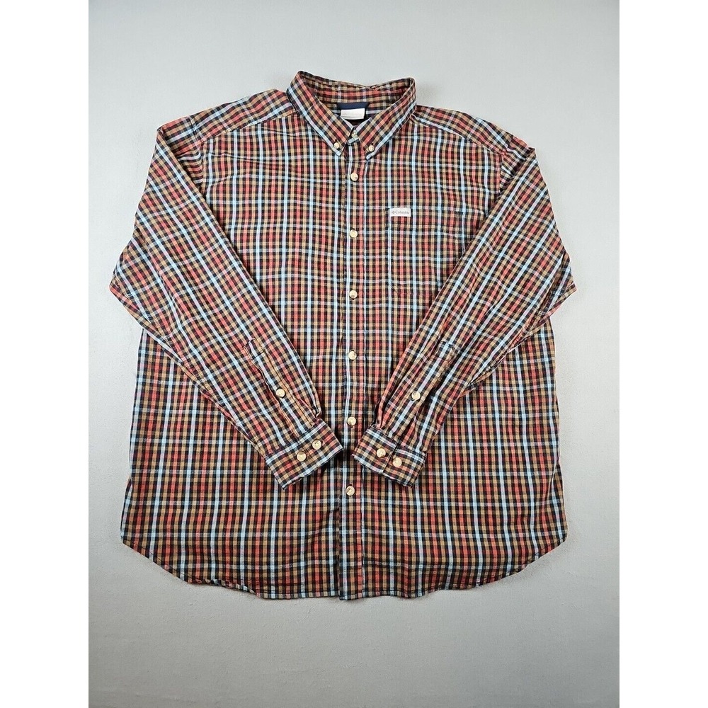 Columbia Men's XXL Plaid Multicolor Long Sleeve Button Down Shirt